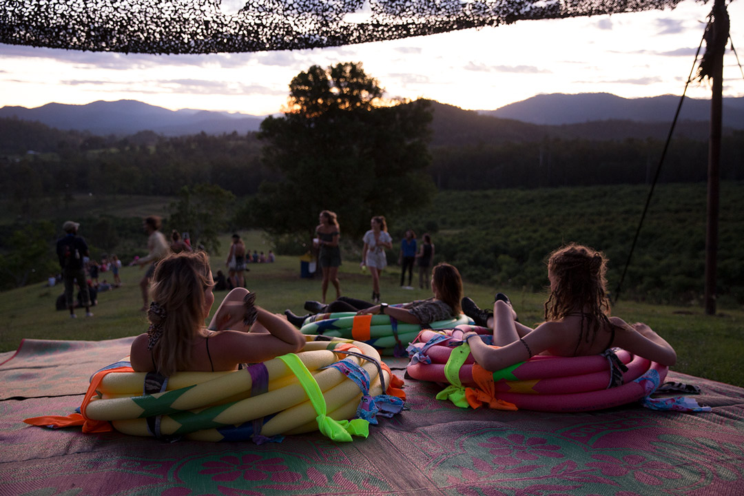 outdoor nests, single-person sized, at the Jungle Love festival